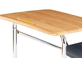 Classic Series Combo School Desk - Woodstone Top - 14 Seat Height Academia