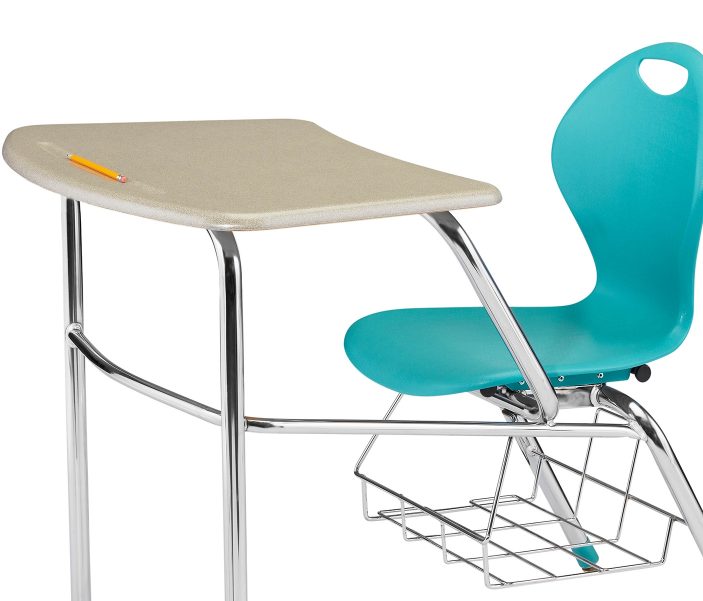 Classic Series Combo School Desk - Woodstone Top - 14 Seat Height Academia
